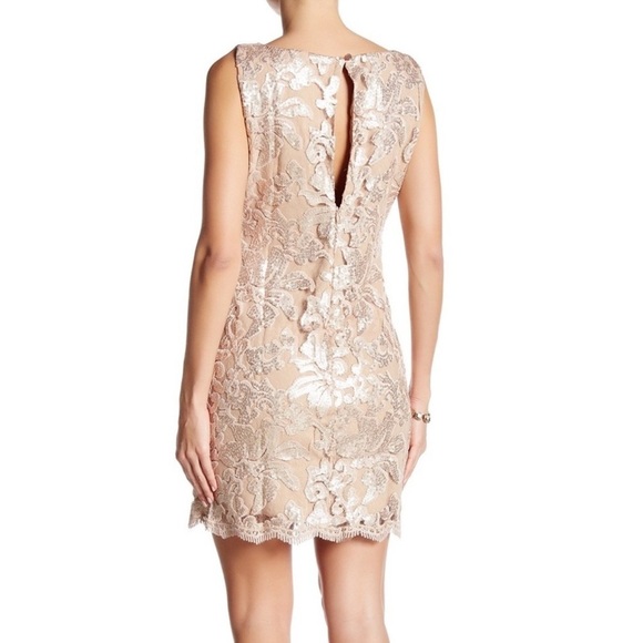 DRESS THE POPULATION Audrey Sequin
Lace Dress Blush Champagne Large Mother Bride - Picture 2 of 10